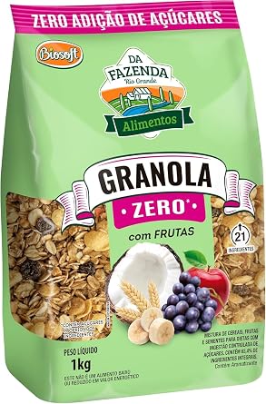 Granola Frutas Zero BIOSOFT 1kg - Sem Açúcar Adicionado
