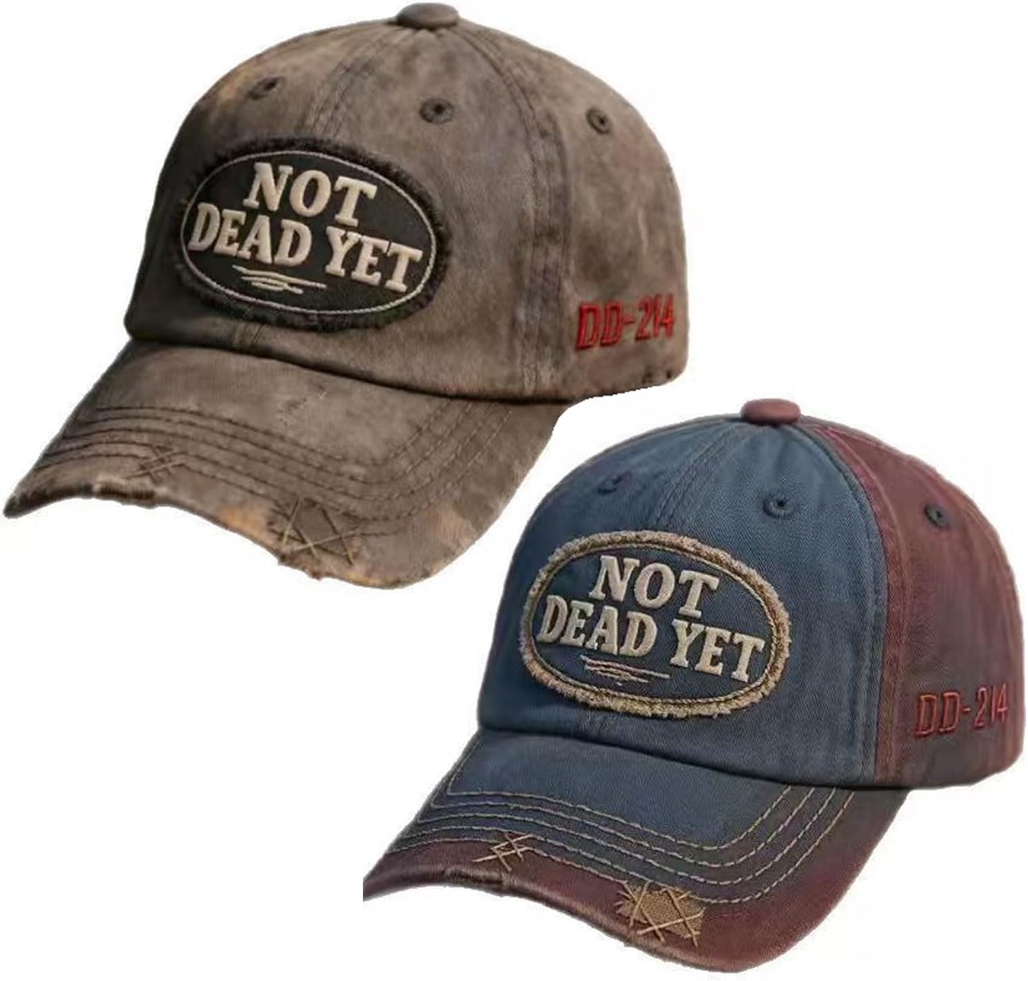 Veteran Hats Not Dead Yet Hat, Embroidered DD-214 Baseball Cap Vintage Adjustable Baseball Hats for Military Veterans