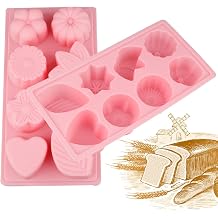 A szcxtop 8 set Of Cavity Floral Leaf Silicone Cake Soap Decoration Mold Home Make cookie Cake Mold Color may vary