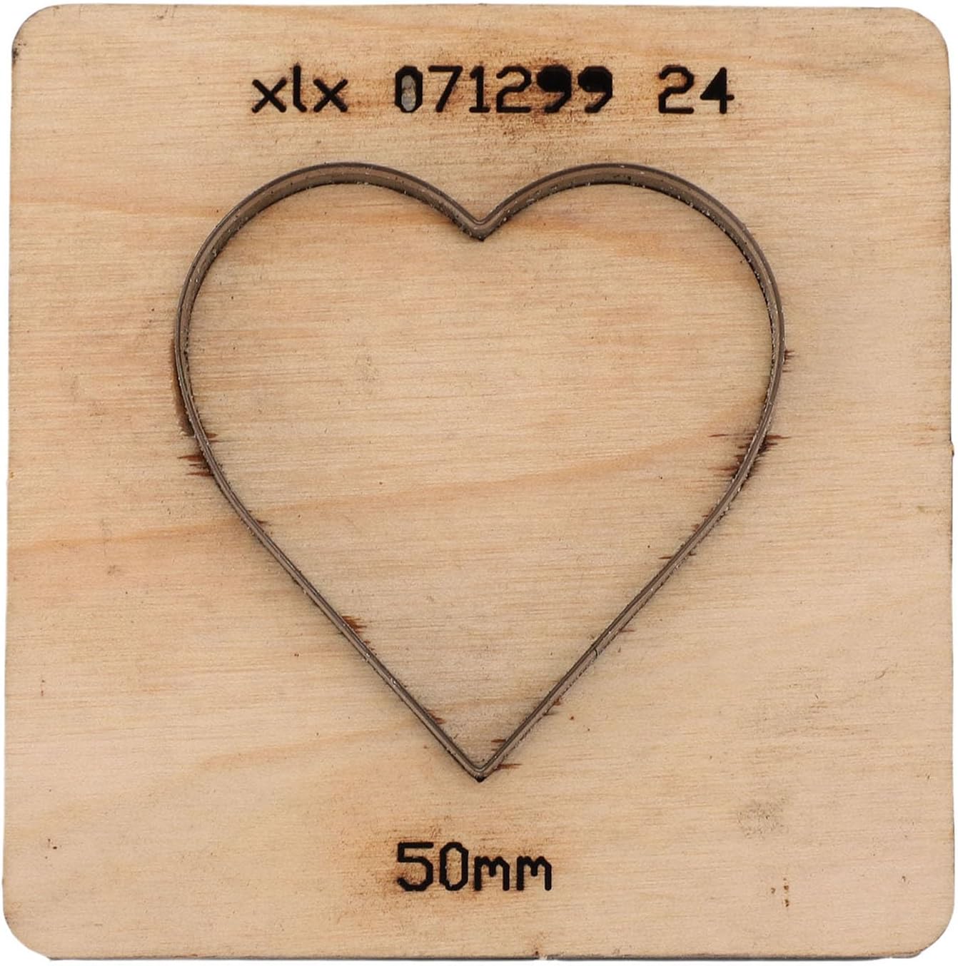 VINGVO Leather Cutting Die, Heart Shaped Cutting Mold with Thick Wooden Base, High Efficiency Punching Hole Template, Ideal for Labor Saving Embossing Die, Handmade Crafts & Art Projects