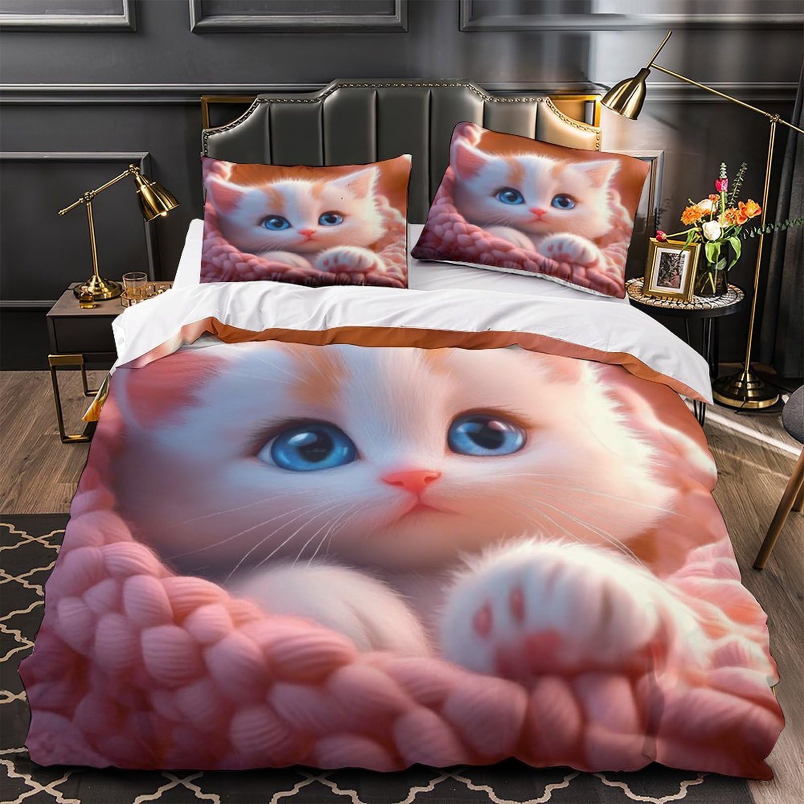 Parure de lit microfibre ultra douce housse de couette 135x200