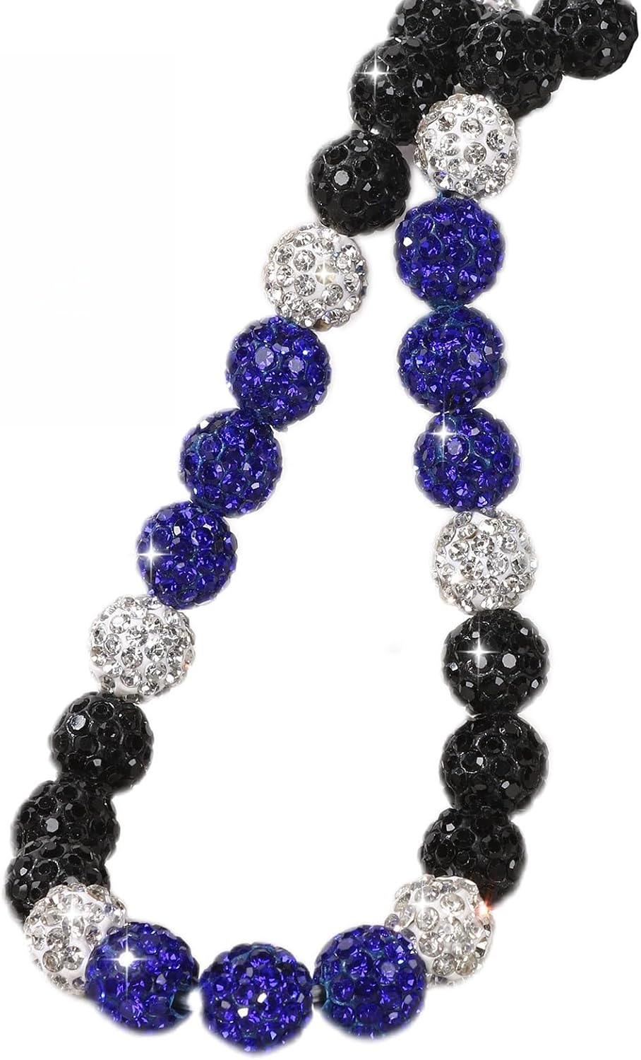 Baseball Beaded Necklace for Men,Baseball Necklace Gifts,Diamond Rhinestone Discoball bead necklace,Chain Necklace Gifts for Baseball Player Team Lovers