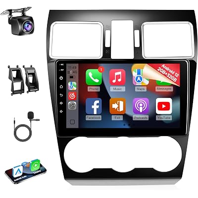 Naifay 8Core Android 12 Car Radio for Subaru Forester Impreza WRX 2015 2016 2017 2018 2019 2020 2021, 9inch IPS Touch Screen for Subaru with Carplay Android Auto Bluetooth GPS WiFi Camera