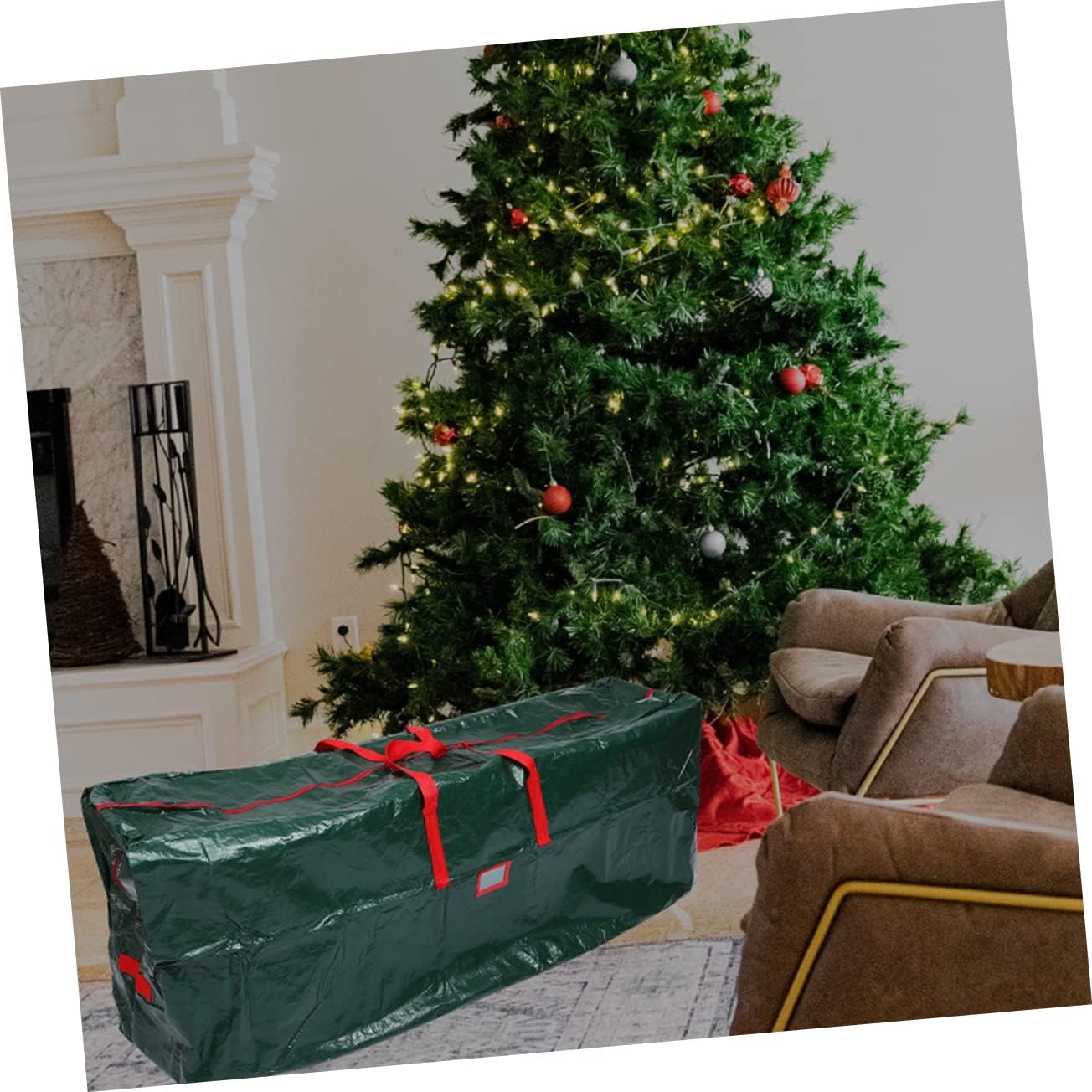 PRETYZOOM Christmas Tree Storage Bag with Handles Heavy-duty Organizer for Holiday Tree Material Easy to Carry