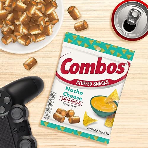 Miniatura 7 de COMBOS Snacks rellenos de queso nacho horneado pretzel, bolsa de 6.3 onzas, 12 unidades