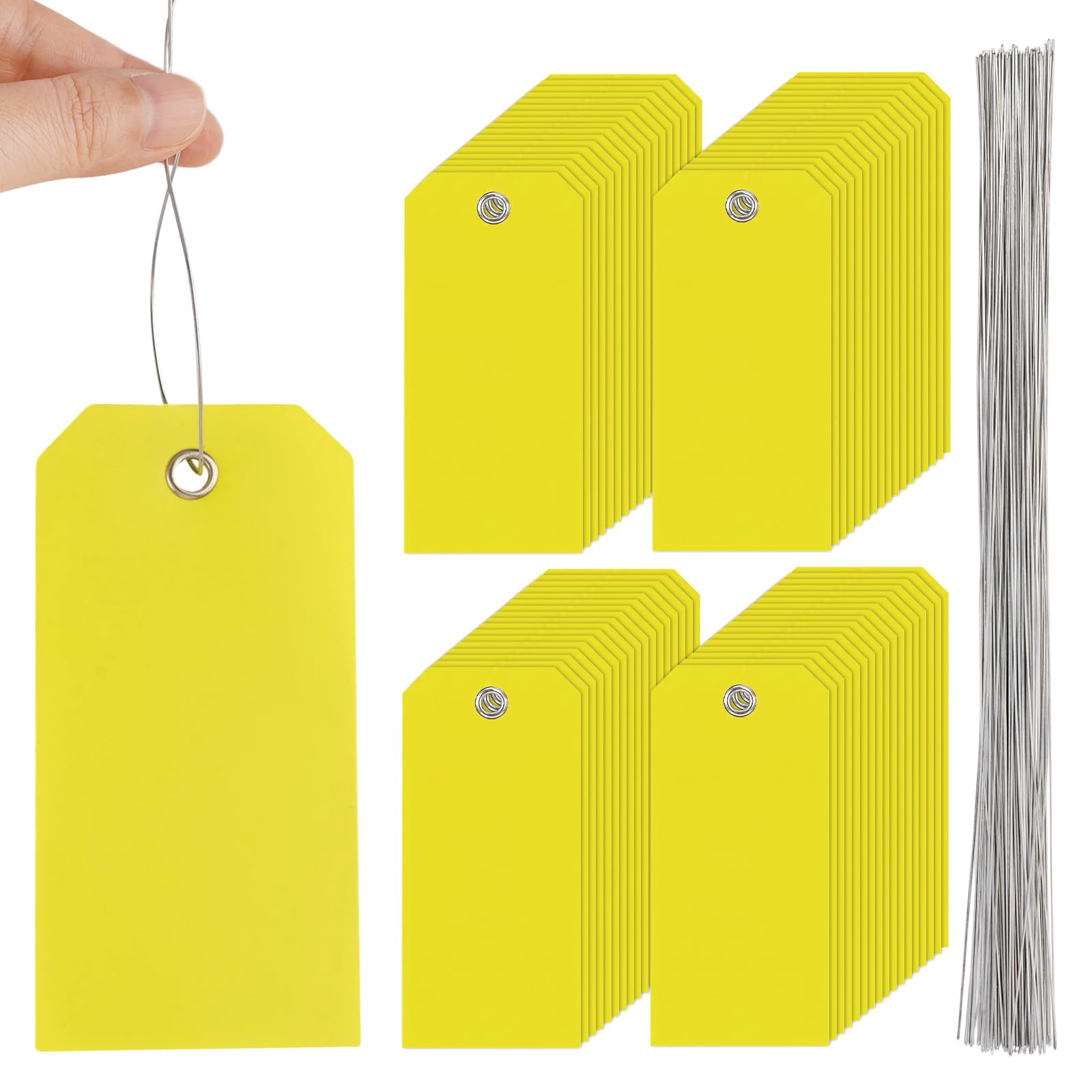 100 sztuk 12 x 6 cm wodoodporne etykiety wysyłkowe z tworzywa sztucznego | wielokrotnego użytku, zawieszki do wysyłki, plastikowe zawieszki do wysyłki, wodoodporne etykiety wysyłkowe, do bagażu