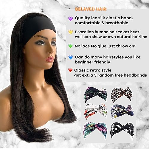 Miniatura 6 de Belaved Pelucas de cabello humano Bob con flequillo 2x1 HD encaje cuero cabelludo sin pegamento, peluca corta de color negro natural con flequillo