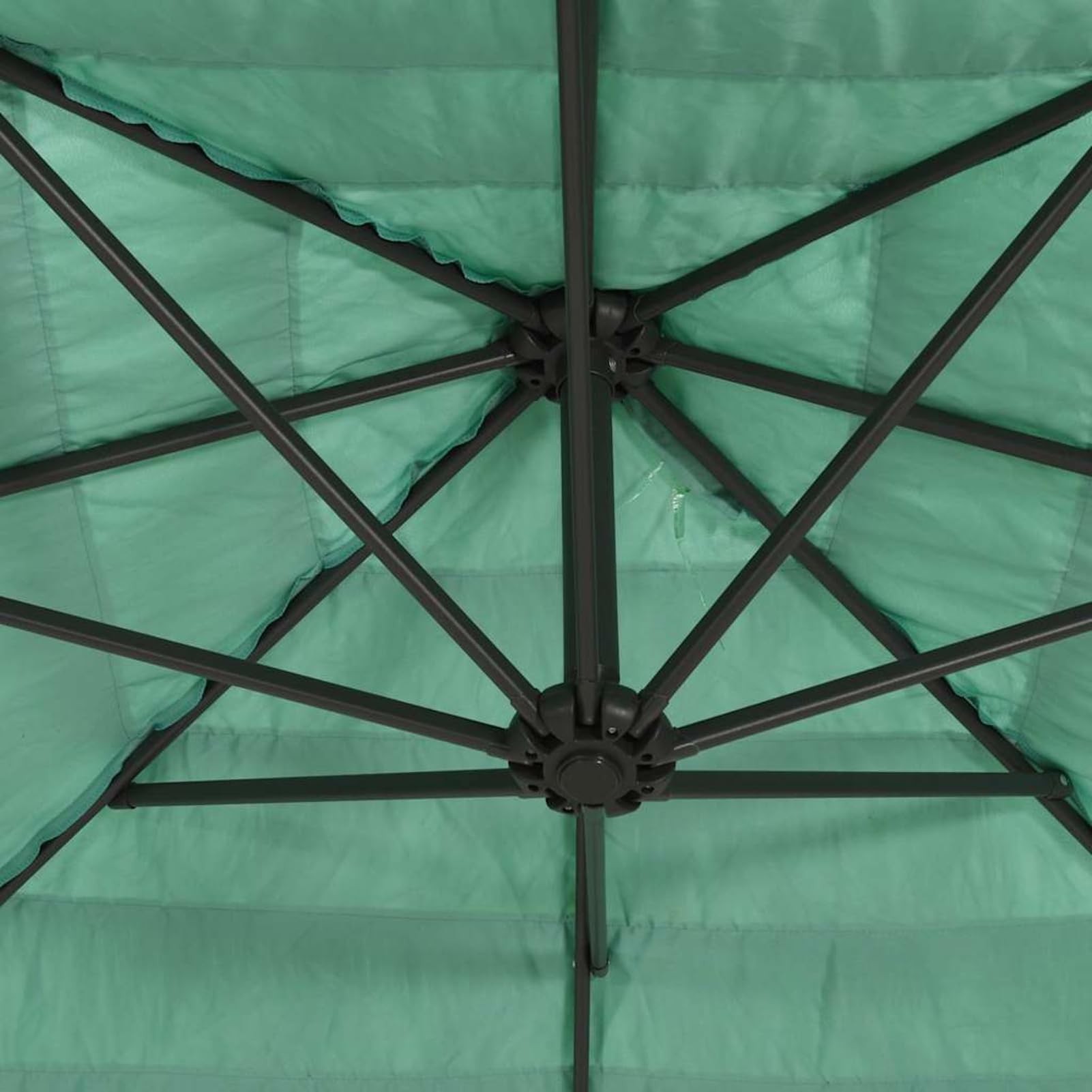 ATOMSTACK MAKER Parasol ogrodowy 248 x 248 x 248 cm ze stalowym masztem (38 mm), 8-warstwowy dach ze słomą i mechanizmem korbowym – brązowy, ochrona przed promieniowaniem UV i deszczem, na taras