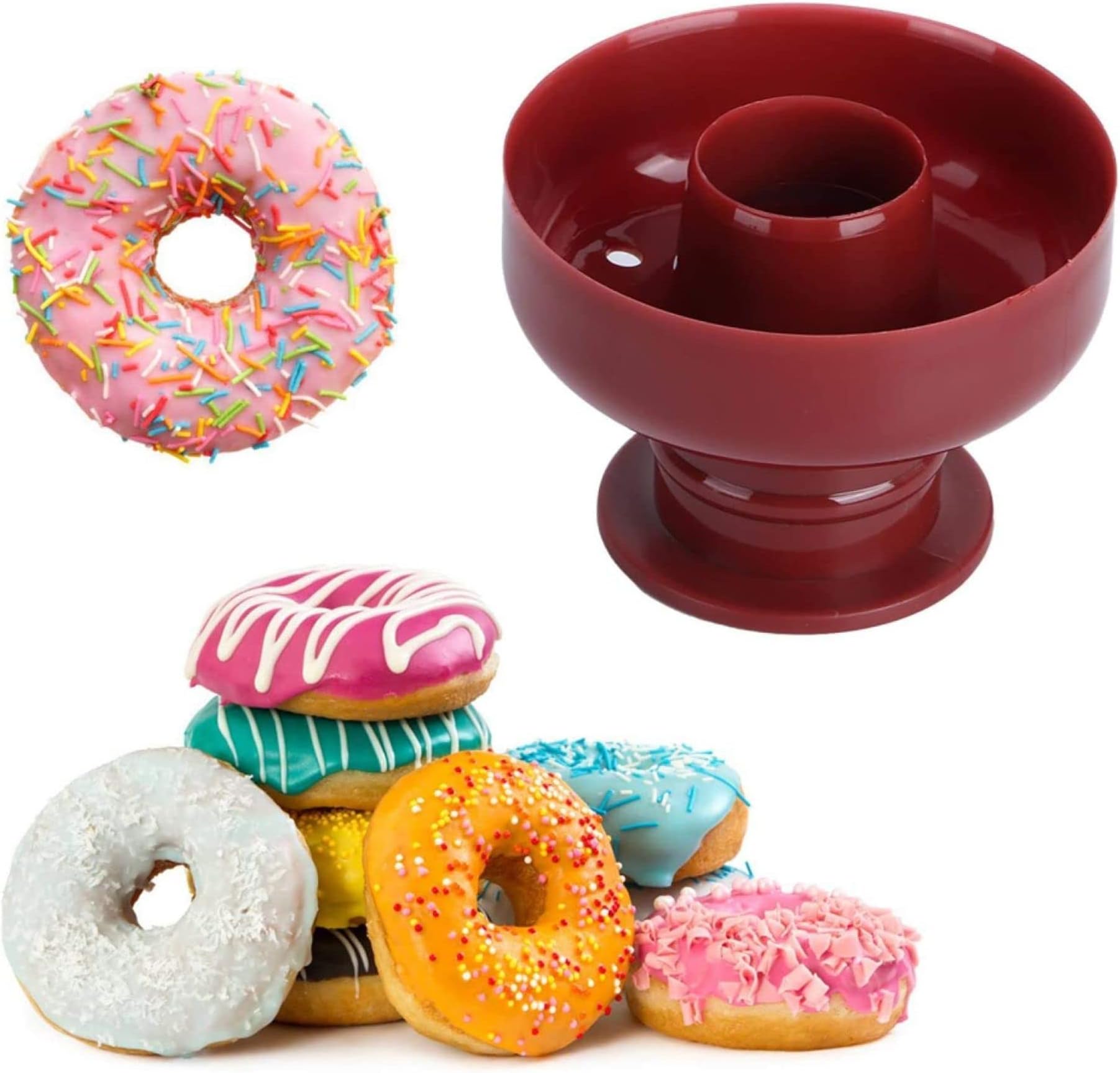 Bake House Non-Stick Doughnut Cutter, Donut Mold, Simple Operation for Chocolate for Sugar Paste (1)