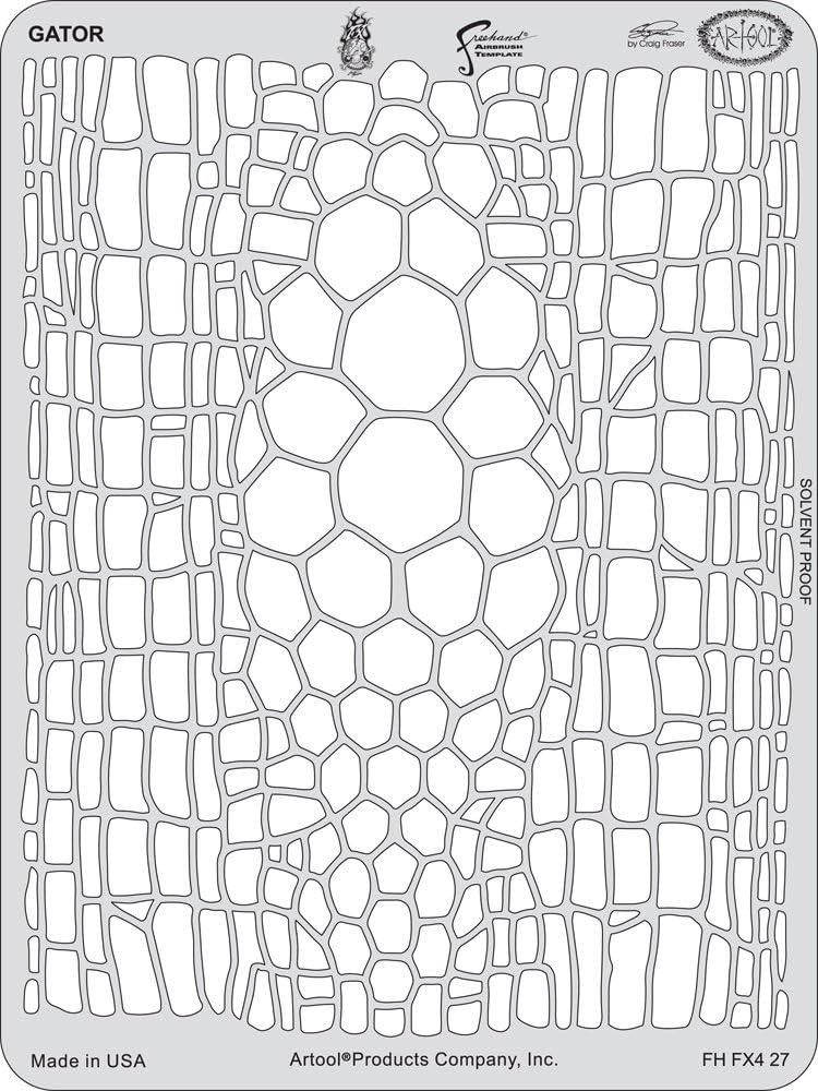 Artool Freehand Airbrush Templates, Gator