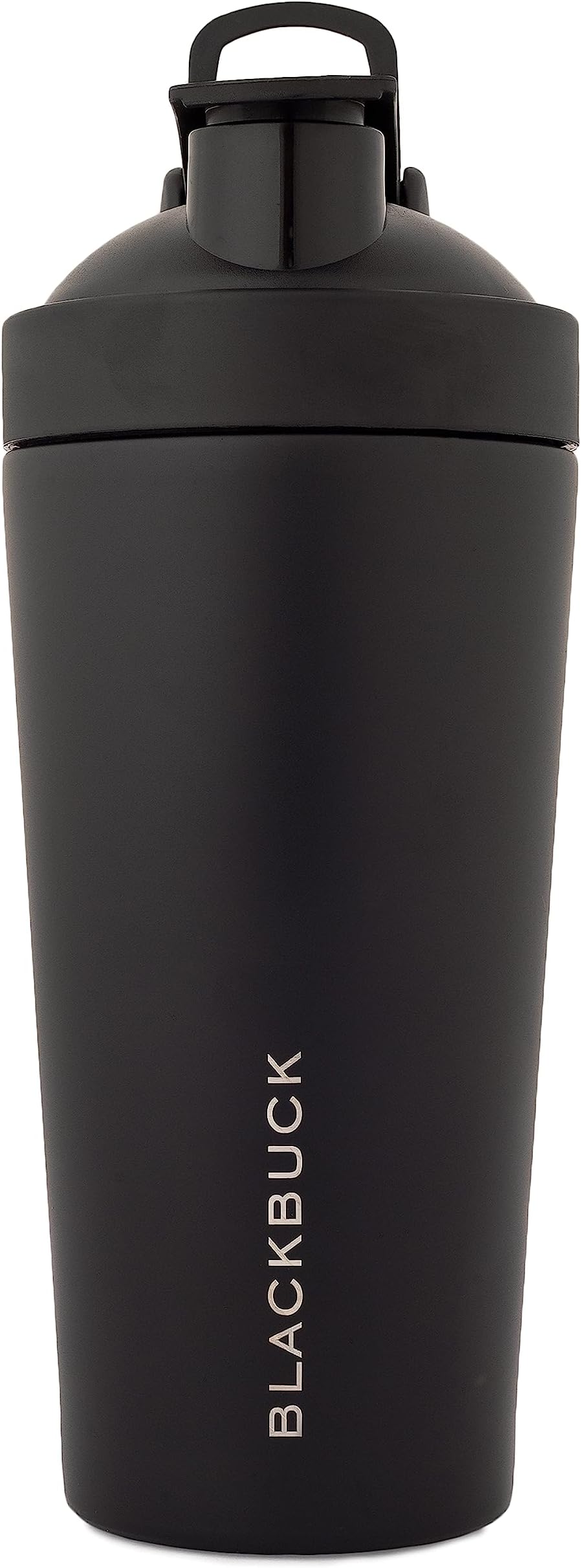 BLACKBUCK Vacuum Insulated Stainless steel Protein Shaker | Leak & Sweat Proof | Double Wall Hot & Cold | Perfect for Protein powders, Pre Workout, BCAAs (Black) 710 ml