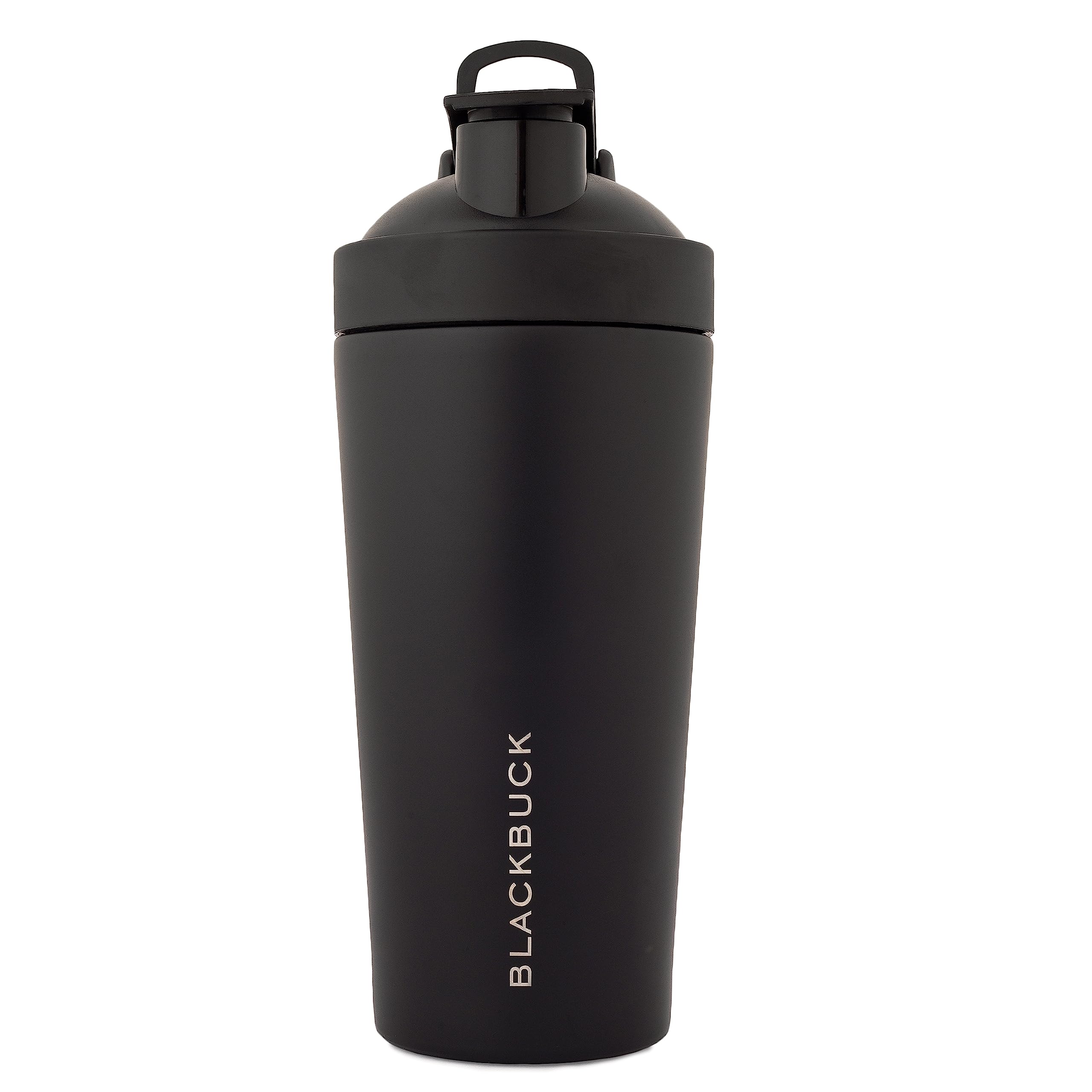 BLACKBUCK Stainless Steel Protein Shaker | Leak & Sweat Proof | Perfect For Protein Powders, Pre Workout, Bcaas (Black), 710 ML (B0C7D13PY2) Amazon Price History, Amazon Price Tracker
