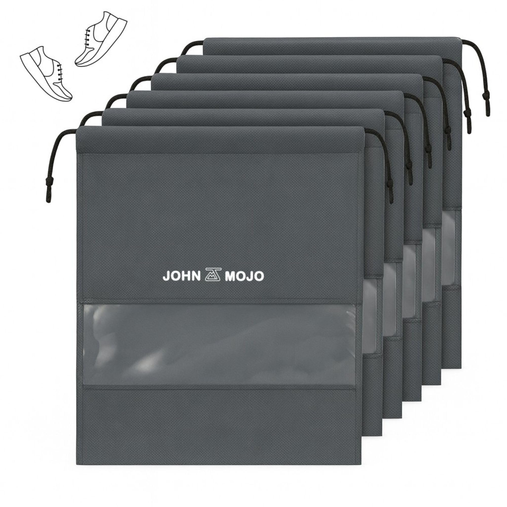 Drawstring Shoe Bag with Clear Window 12x16 Inch (Pack of 6) | Travel Shoe Storage Pouch for Men & Women | Waterproof Dustproof Organizer for Sneakers, Sports Shoes & Slippers-image-31