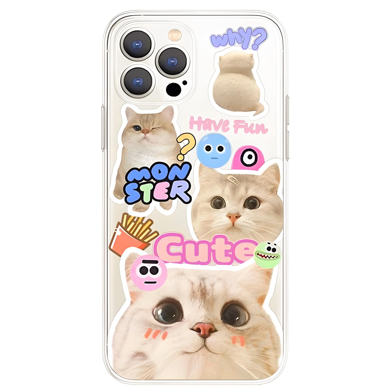 SOOXII Case for iPhone 15 Pro max cute CAT pattern cute with Fashionable Trendy Patterns-Designed for Girls and Women