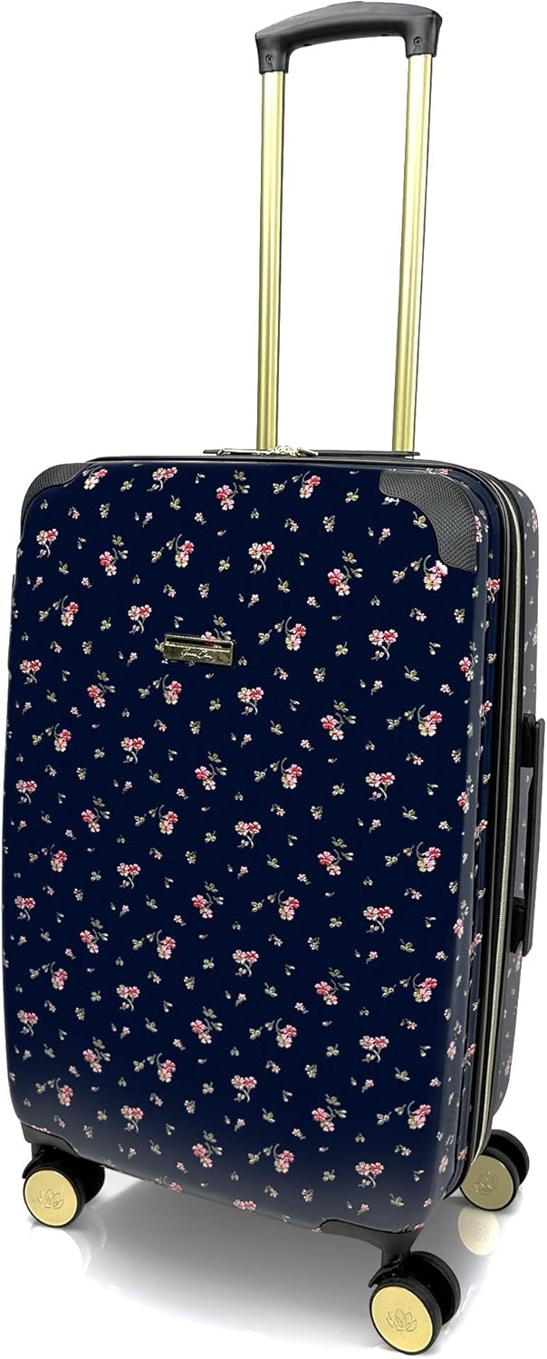 review Jenni Chan Floral 3-Piece Hardside Lightweight Expandable Spinner Luggage Set