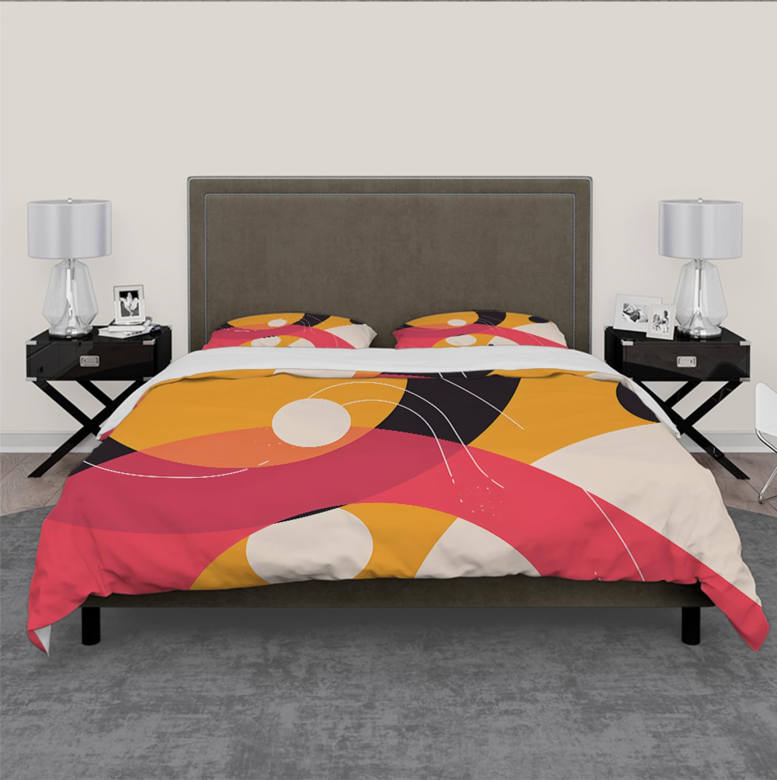 Nowoczesny minimalistyczny zestaw poszewek na kołdrę świecący zestaw pościeli z mikrofibry miękka geometryczna poszwa na kołdrę Boho z poszewką na poduszkę Ukryty zamek błyskawiczny 155x200cm