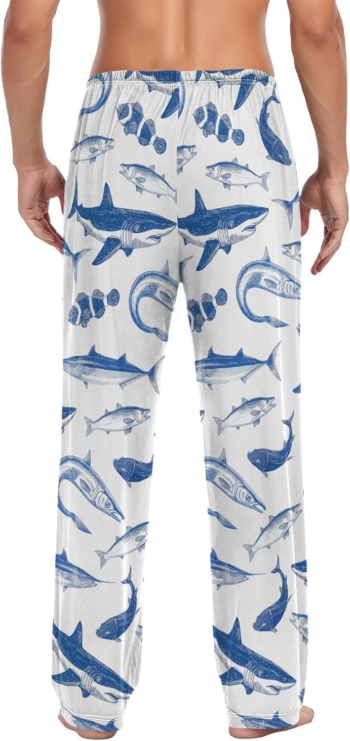 Men's Pajama Pants Casual Sleepwear Breathable Pjs Bottoms with Pocket Drawstring S - Image 2