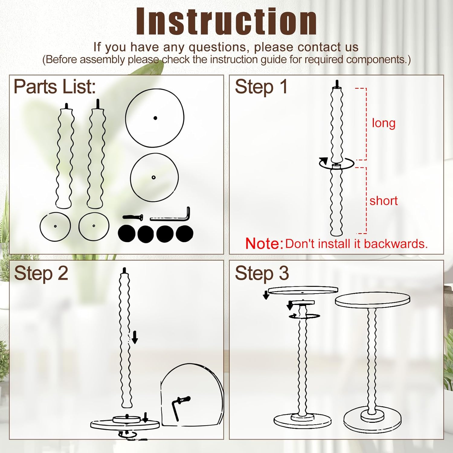 Small Round Side Coffee Table, Sturdy Wooden Round End Drink Tables Vintage Small Spaces, Pedestal Nightstand for Living Room Bedroom Office Corner & Entryway