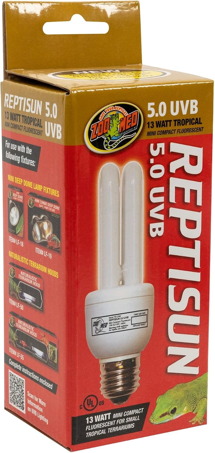 Zoo Med ReptiSun 5.0 Mini Compact Fluorescent Lamp, 13 Watts