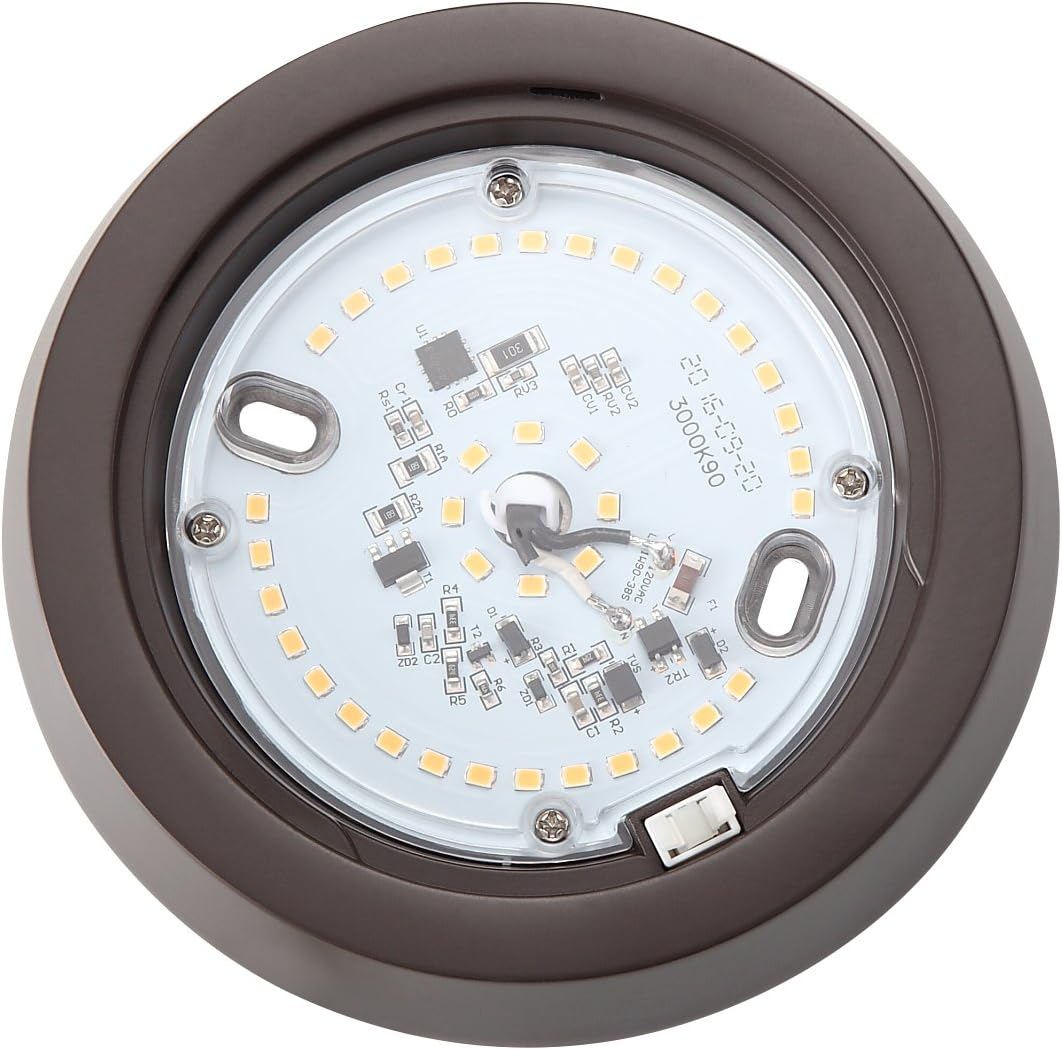 GetInLight 5 Inch Flush Mount LED Ceiling Light with ETL Listed, Soft White 3000K, Bronze Finish, IN-0302-1-BZ