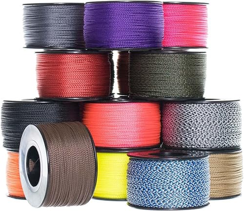 Miniatura 6 de PARACORD PLANET  Cable nano trenzado de nailon ligero para manualidades  Carretes de 300 pies, grosor de 132 pulgadas (0.030 in) y