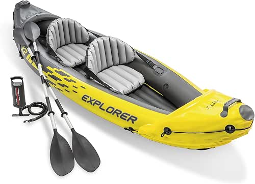 Intex 68307EP Explorer K2 Inflatable Kayak Set: Includes Deluxe 86in