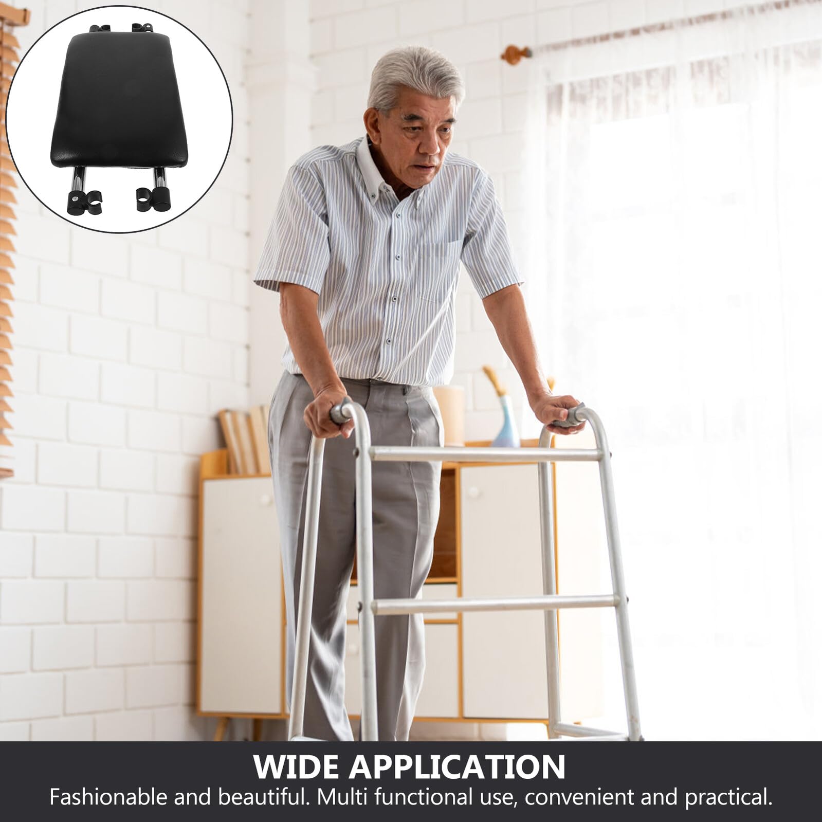 TOYANDONA Sedile Accessorio Pratico in Lega di Alluminio Resistente per Deambulatore Superficie Sicura Piastra di Supporto per Riassetto del Sedile Walker per Bagno e Doccia