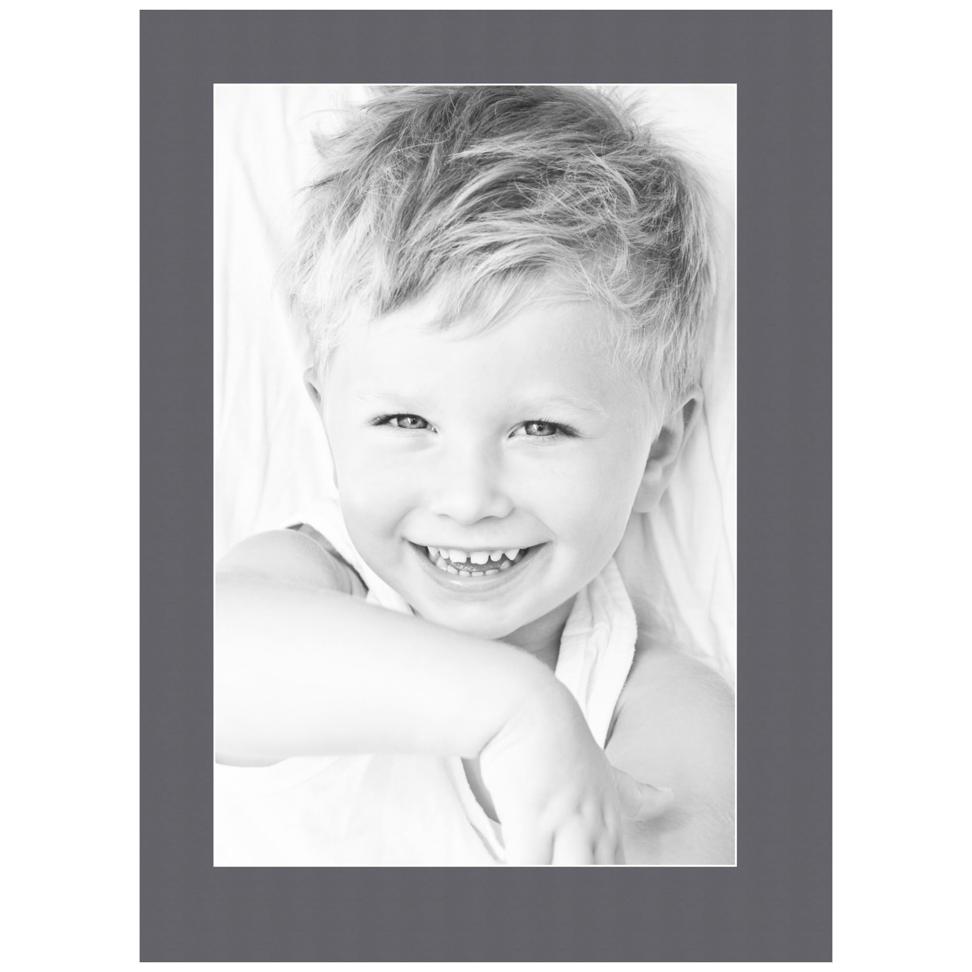 12x18 Granite/Mountain Grey Custom Mat for Picture Frame with 8x14 Opening Size (Mat Only, Frame NOT Included) - 2 Pack