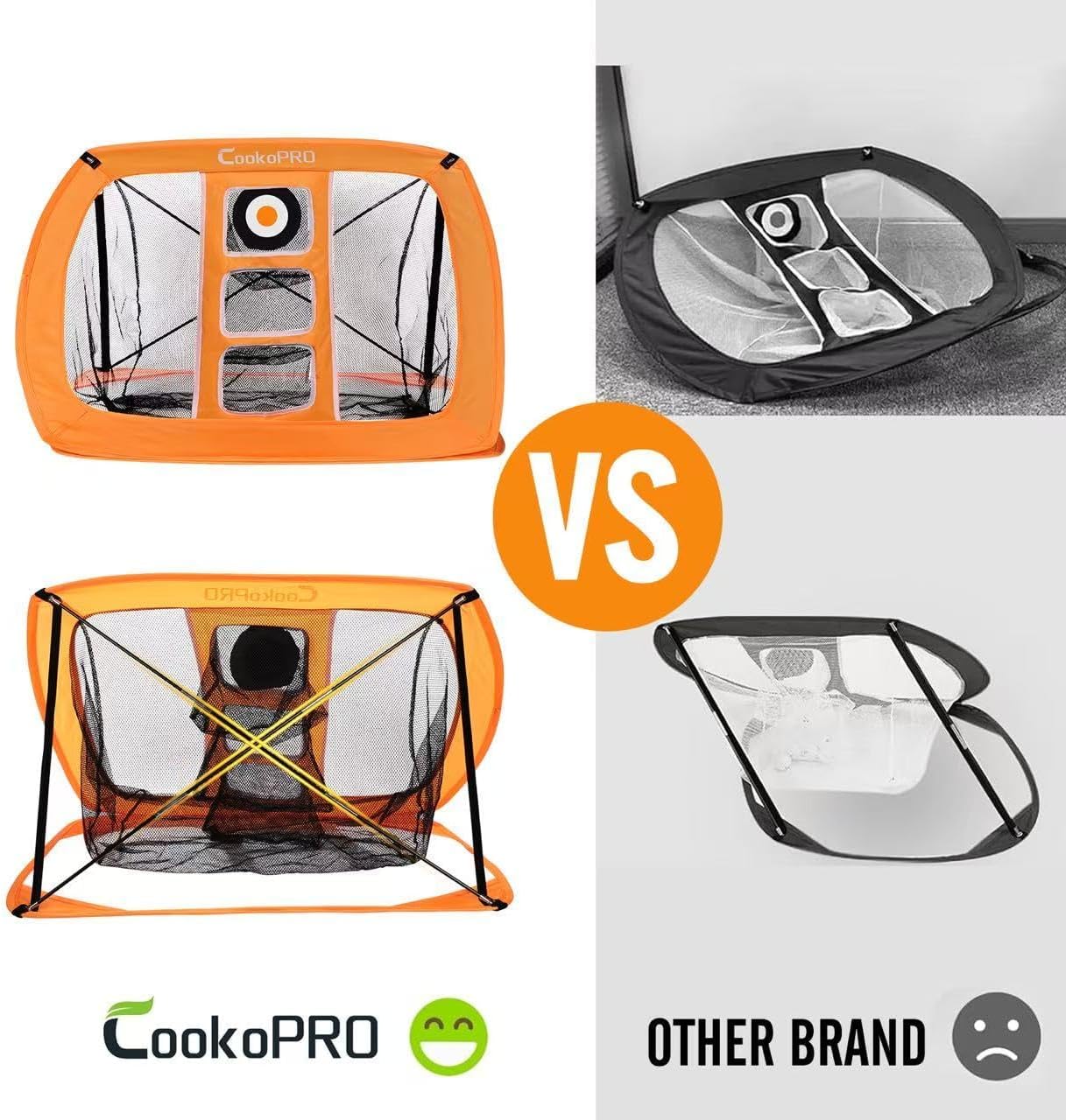 Golf Chipping Net Set,Pop Up Net with Durable Rubber Training Mat,10 Golf Tees,6 Practice Balls,6 Foam Balls and Carry Bag for Indoor & Outdoor Game