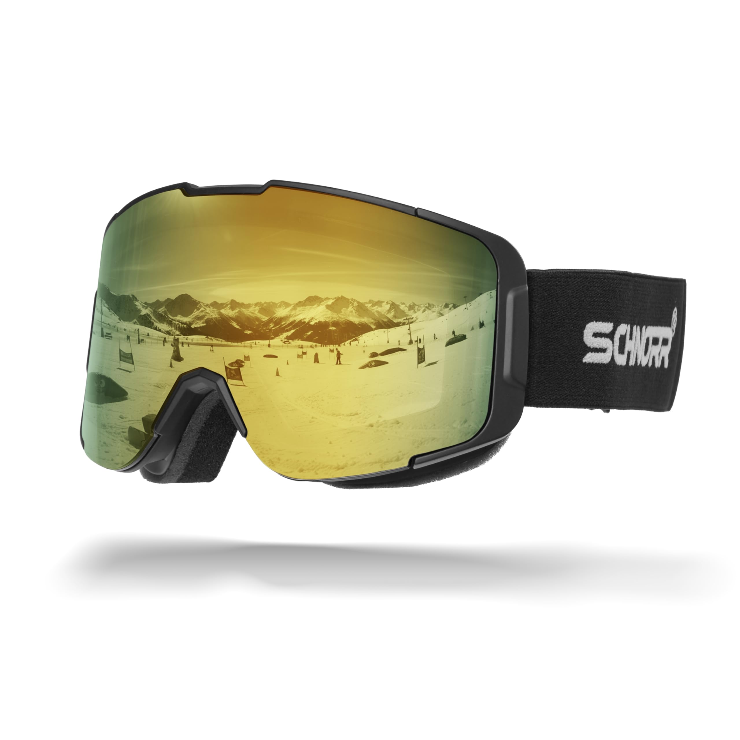 SCHNORR Kidsi Plus Gold S2/S3 - Lunettes de ski pour enfants, anti-buée, OTG, lunettes de ski, snowboard, lunettes de neige, pour enfants, garçons, filles, adolescents - Anti-UV et anti-buée