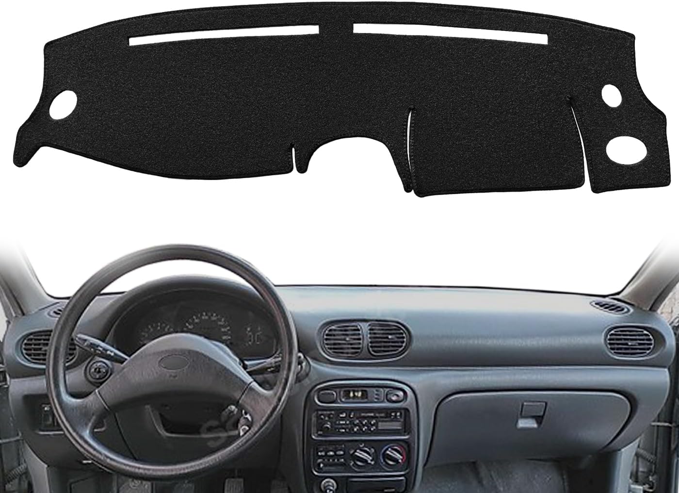 Dash Cover Mat Custom Fit for Hyundai Accent, Dashboard Cover Pad Carpet Protector F155 (Darkgray)