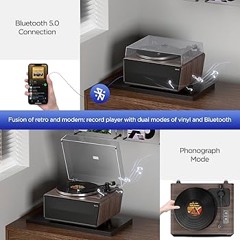 Amazon.com: All in One Vinyl Record Player,Bluetooth