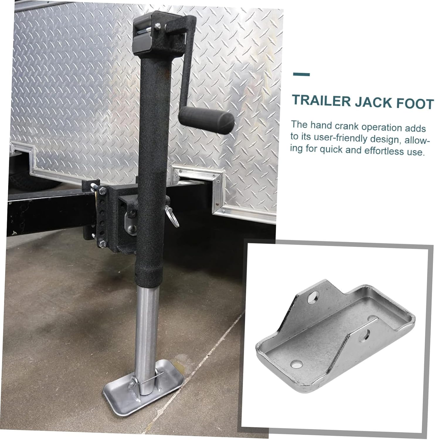 ORFOFE Trailer Jack Foot Plate with Base Removable Stabilizer Jack Foot Pad for Recreational Vehicle Camper Trailer for Leveling and Support