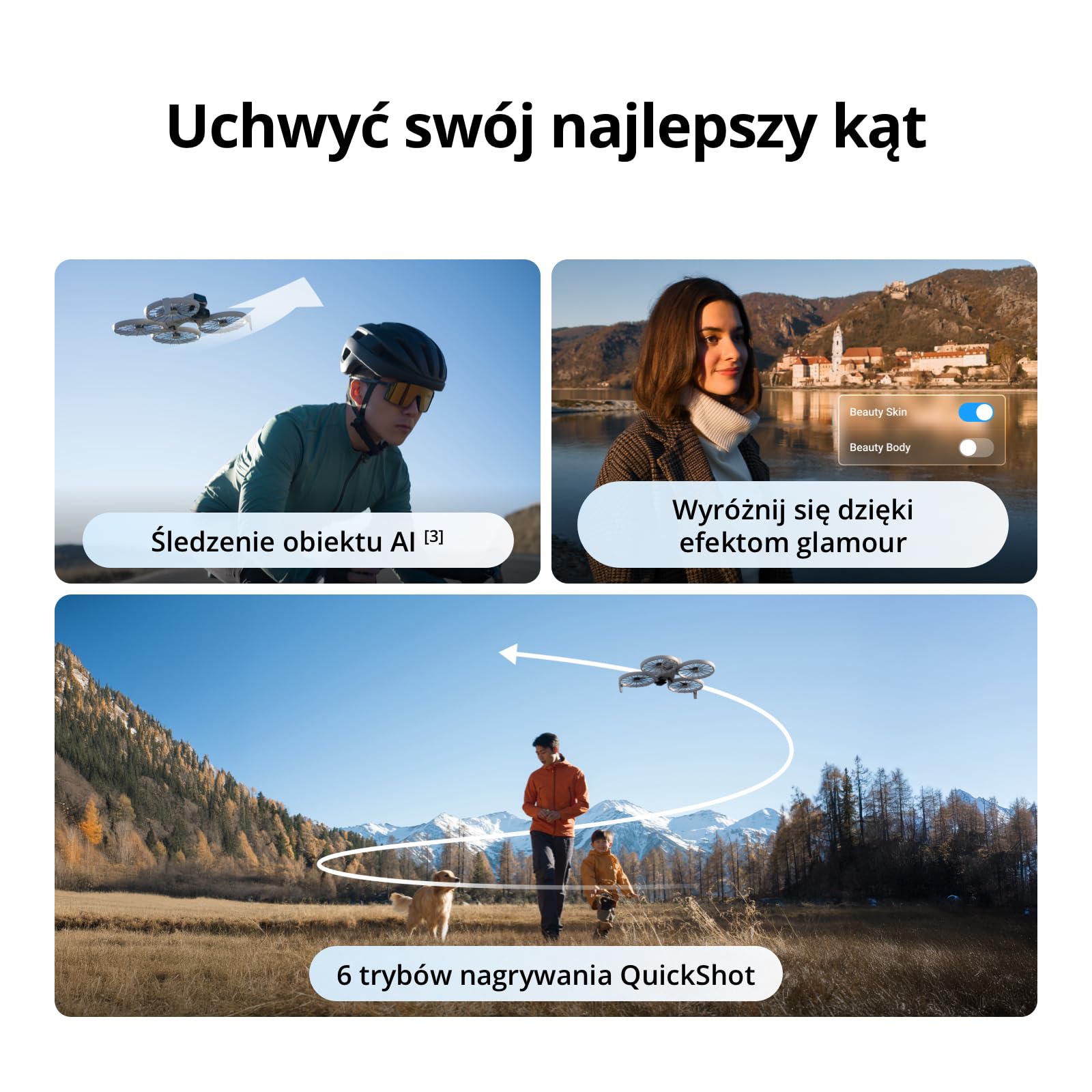 DJI Flip Two-Battery Combo bez pilota ekranowego, masa poniżej 249 g