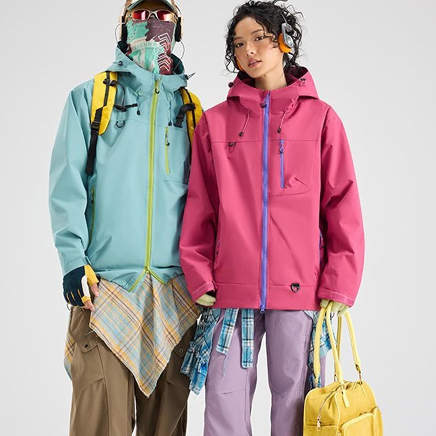3-in-1 Fall-Winter Coats with Hood, 2026 New Snow Ski Jacket, Waterproof Windproof, Fleece Lined, for Women and Men