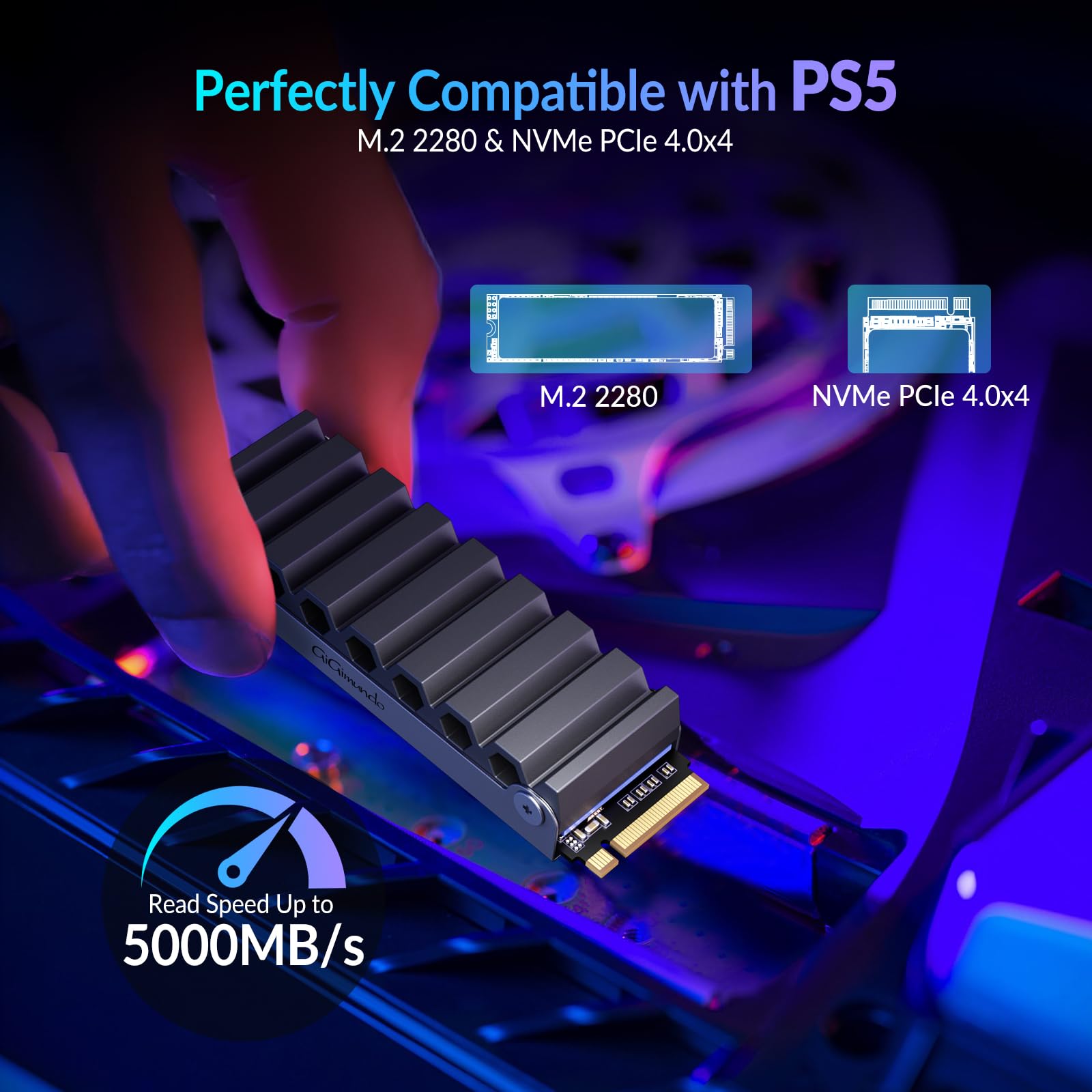 Amazon.com: GiGimundo GS5 1TB TLC PCIe Gen4x4 NVMe SSD for PS5