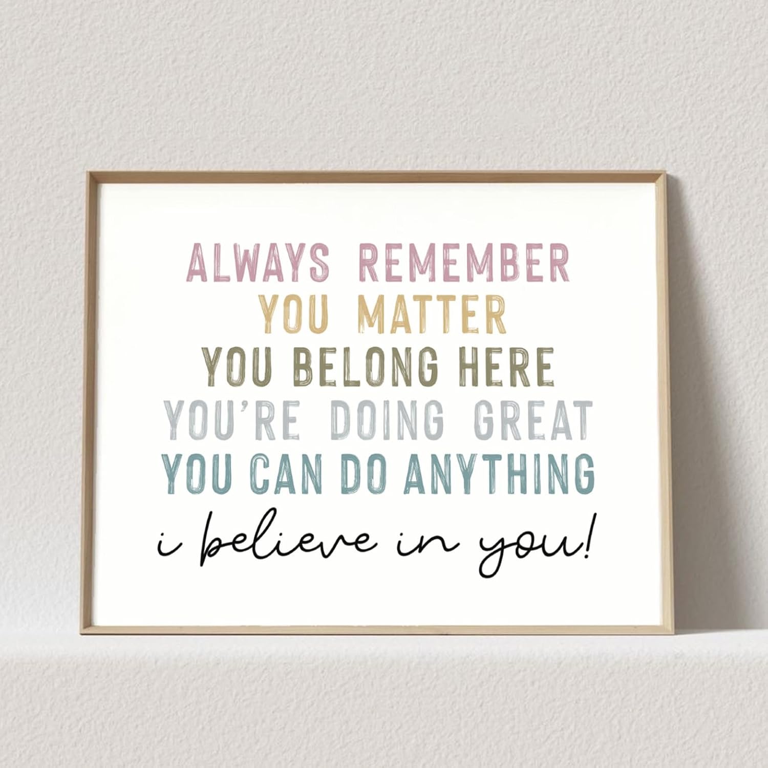 Always Remember, You Matter, Affirmations Art Print, Boho Classroom Decor, Positive Affirmations Wall Decor, Educational Posters, Mental Health Poster, Kids Room Decor, 8X10 inch Unframed