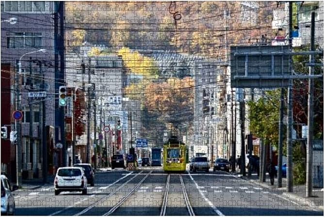 Amazon 1000ピース ジグソーパズル 風景 秋深まる札幌の市電通り 子供 おもちゃ 室内 プレゼント 誕生日プレゼント 女の子 男の子 知育玩具 おもちゃ おもちゃ