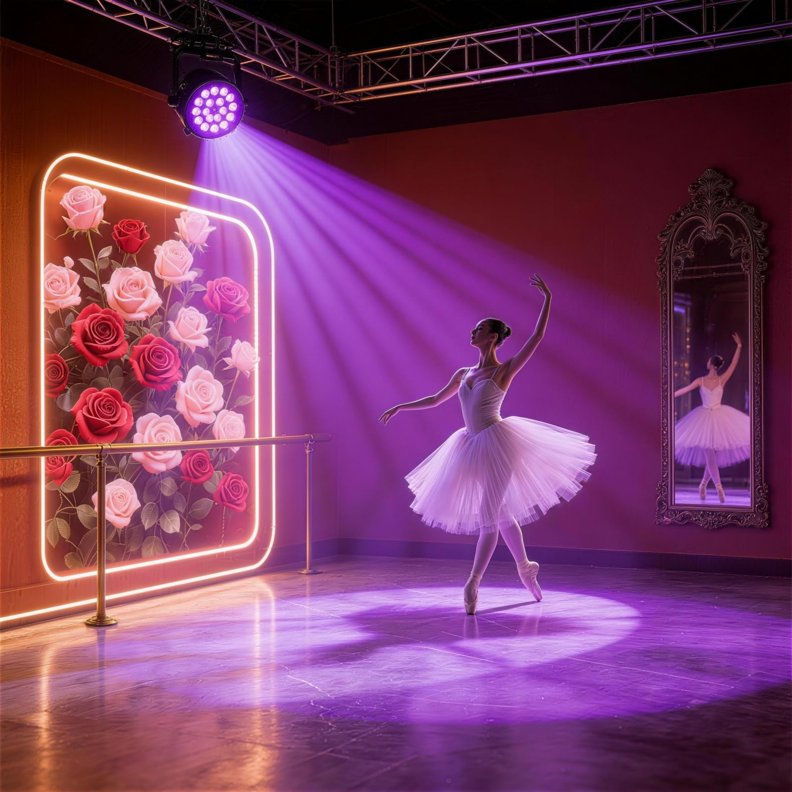 180 W Par LED RGBW, iluminación de escenario de aluminio fundido a presión con DMX512 y control por voz, para fiestas, bodas, bares y Navidad