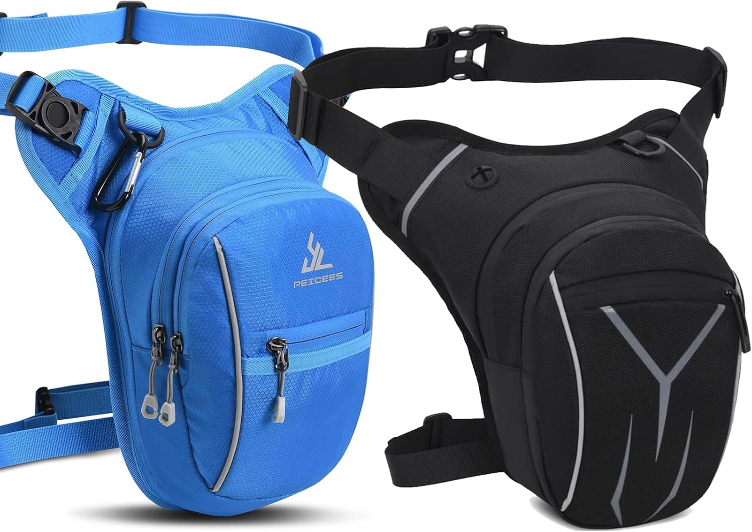 Peicees Drop Leg Bag for Men Women Tacical Waist Pouch Outdoor Thigh Bags Motorcycle Ride Crossbody Backpack Shoulder Fanny Pack Camping Hiking Cycling