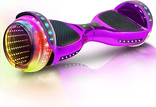 Emaxusa Hoverboard for Kids Ages 6-12, Self Balancing Scooter with Led Lights and Built-in Bluetooth Speaker, UL Safety Certified