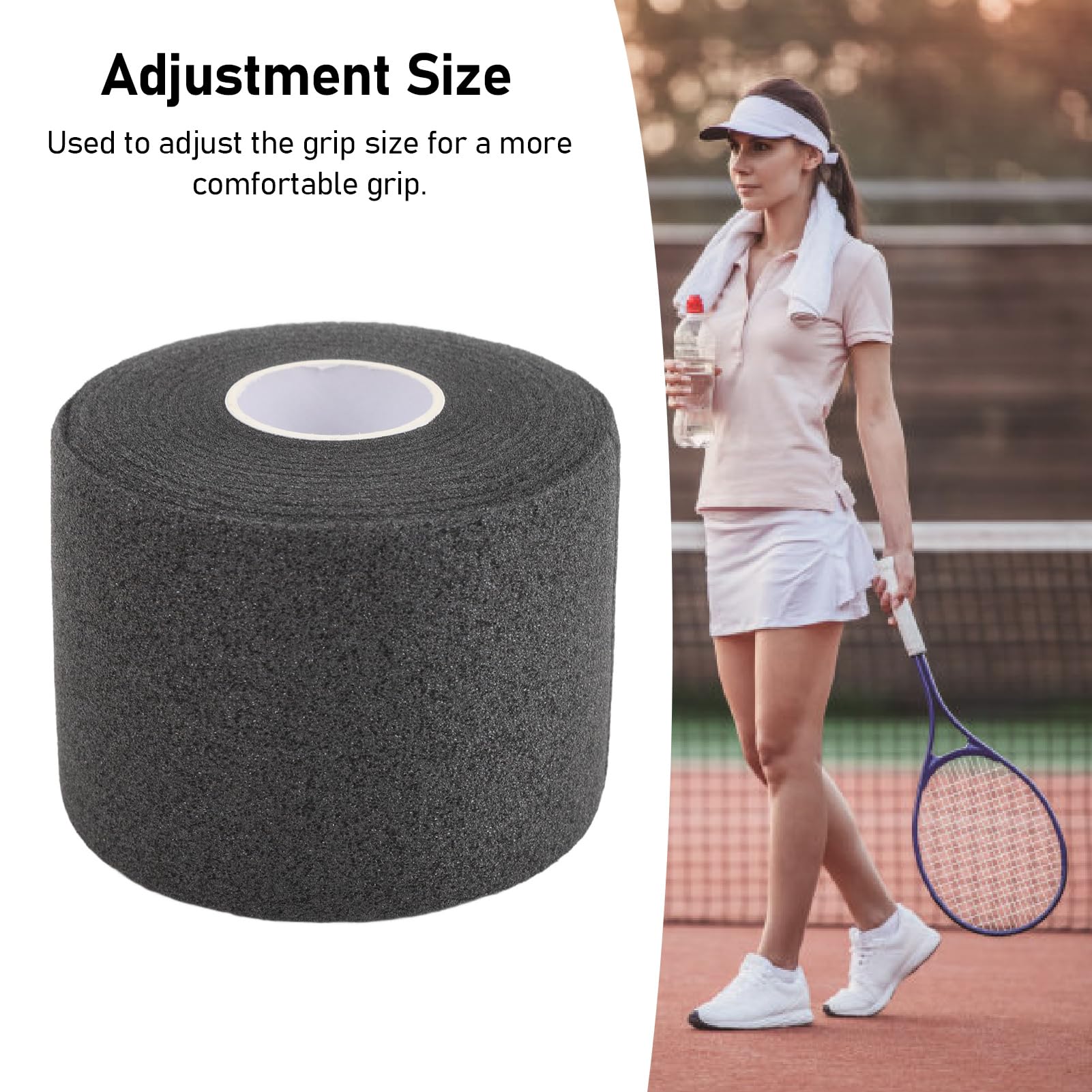 Alomejor Il Cuscino per Racchetta Badminton Migliora la stabilità e Il Controllo con Materiale Poliuretano Premium, per Le Partite di Badminton