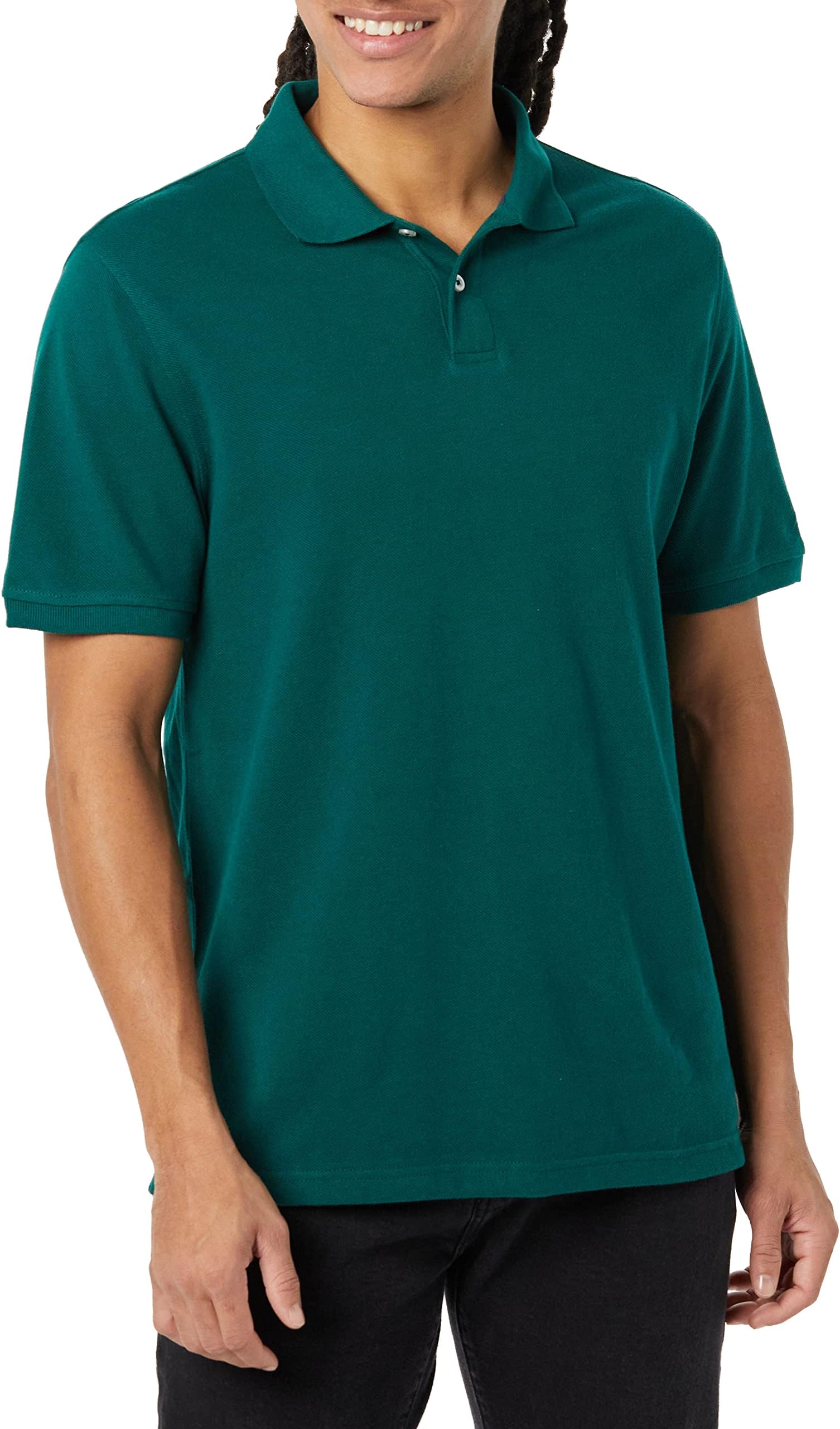 Amazon Essentials Men's Slim-Fit Short-Sleeve Cotton Pique Polo Shirt