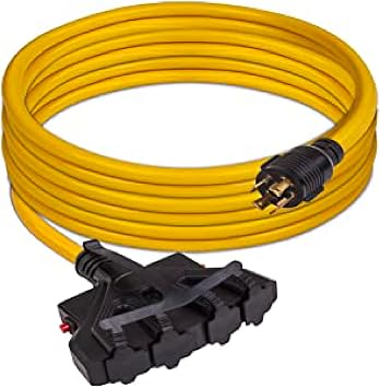 Firman 1120 Firman Power 1120 Cord - 25 ft., 10AWG with Circuit Breaker, 30 Amps/250 Volts, L14-30P to 5-20R 4, 1 Pack