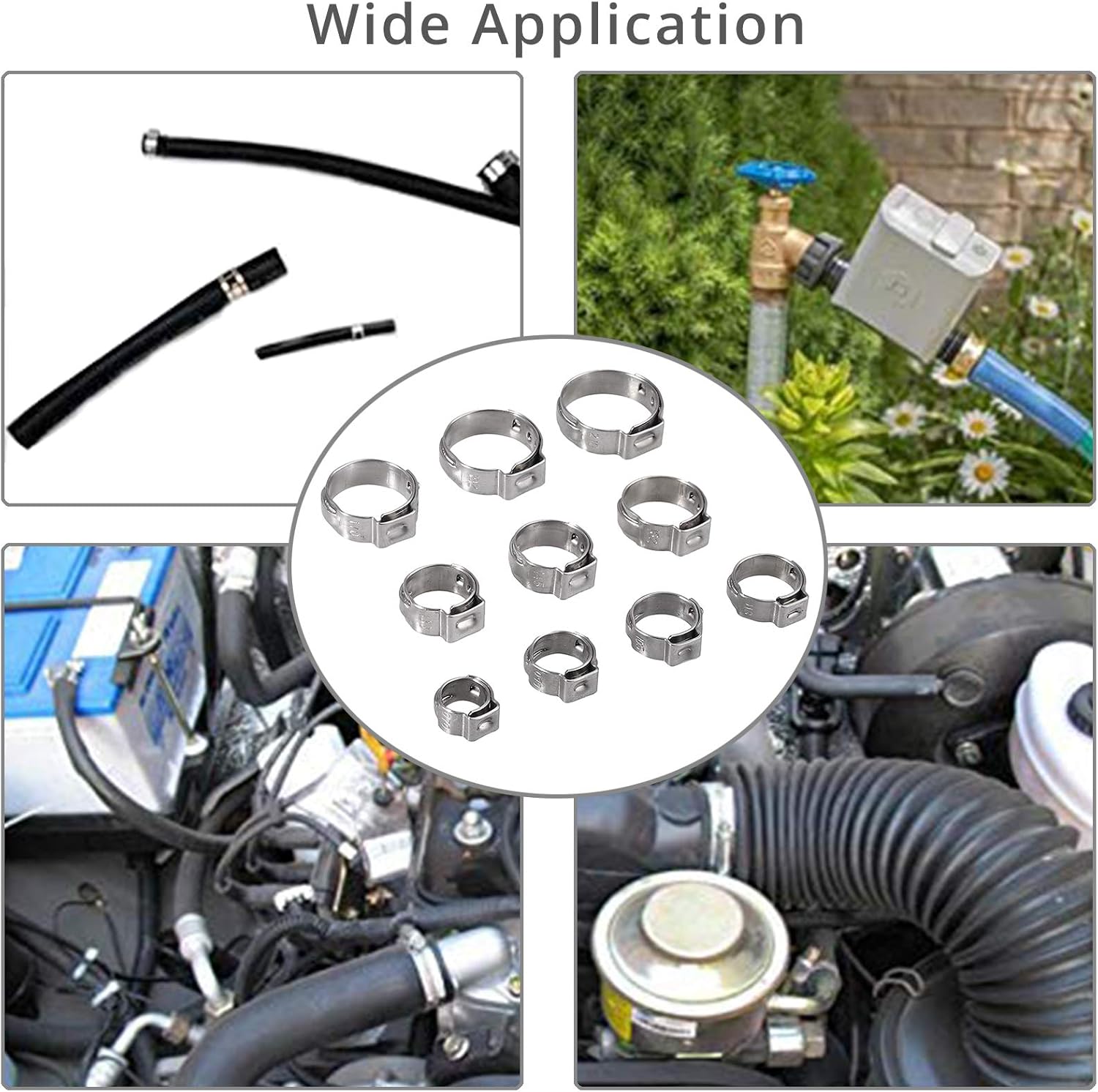 Exсluѕіvе Dіѕсоunt 50% Prісе Proster Single Ear Stepless Hose Clamp Crimper with 200pcs 5.8-21mm 304 Stainless Steel Cinch Clamps, Universal Hose Crimping Tool Kit