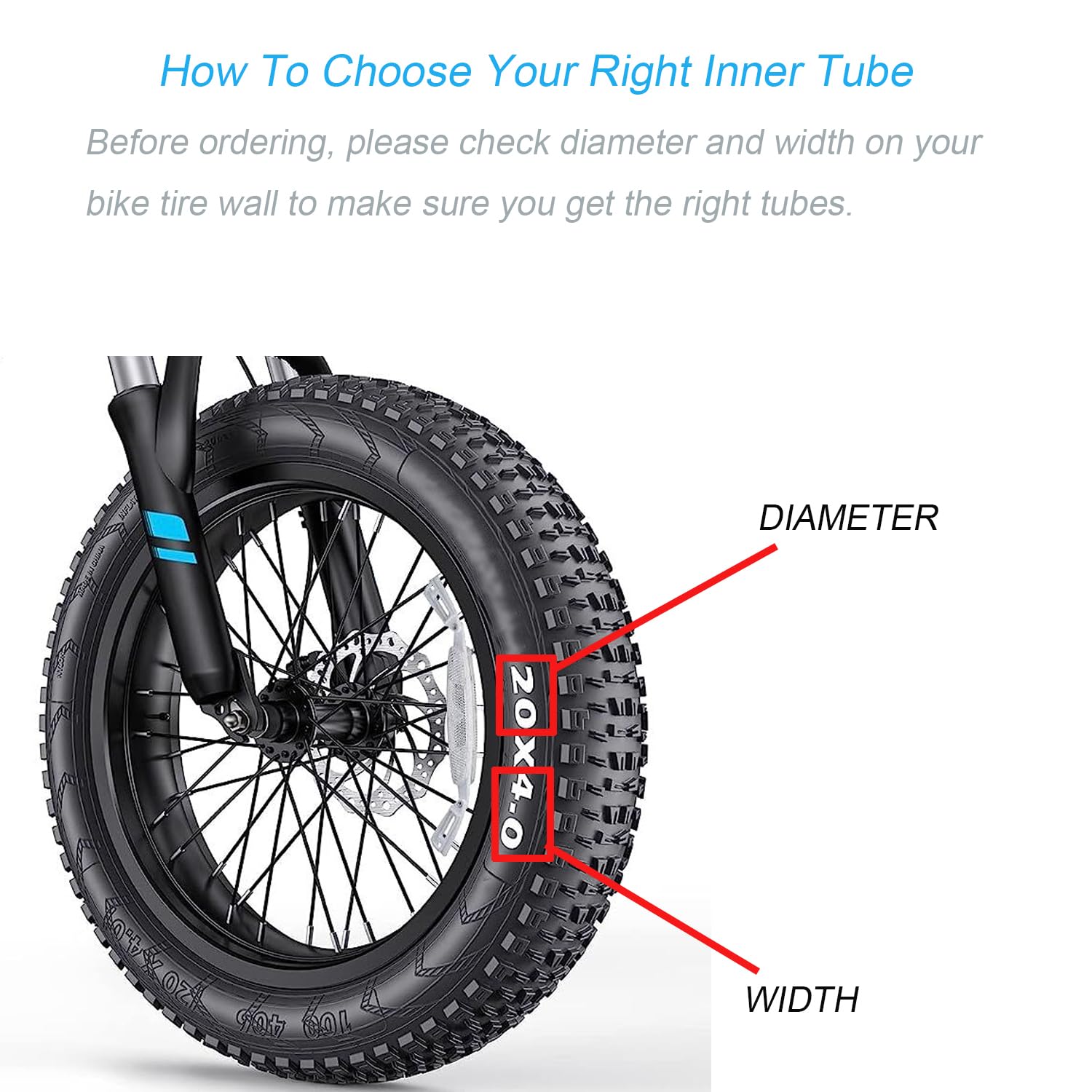 Loxan 2 Pack 20x4 Fat Tire Bike Inner Tubes, 20X4.0 Heavy Duty Bicycle Tire Tube for Ebike Mountain Bike