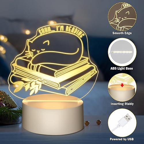 Miniatura 4 de Retisee 6 piezas de luz nocturna linda juego de palabras de agradecimiento regalo You are Awesome Night Light Bear Cactus, pato, tortuga, flamenco,