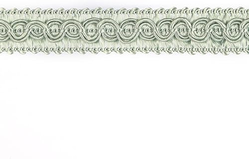 Miniatura 3 de Fenghuangwu Borde básico hecho a mano de 6.513 yardas, 0.6 in0.59 pulgadas de diámetro, trenza para bricolaje, decoración (plata, 13)