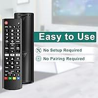 Vista 6 de (Pack of 2) Universal Remote for LG Smart TV, Compatible with All LG TV Remote Control LCD LED OLED UHD HDTV 3D 4K Smart TV Models, Replacement