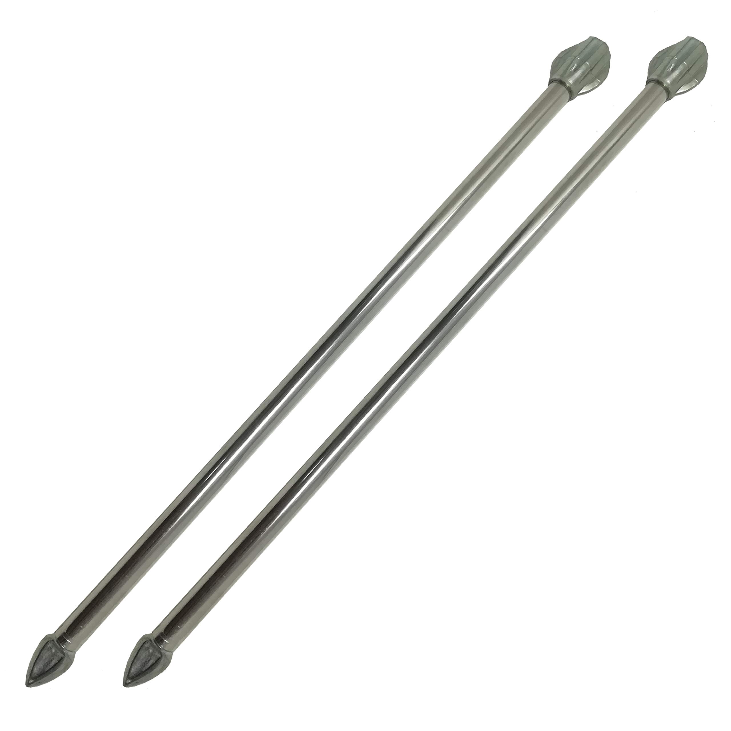 FLADEN Fishing Twin Pack of Standard Arrow Point Metal Bank Sticks 40cm with Sturdy Universal Screw Point Thread for Carp and Coarse Fishing Accessory Set Ups [40-075]
